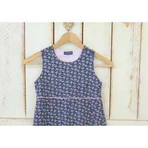 Blue and pink Ralph Lauren floral girls vintage prairie dress